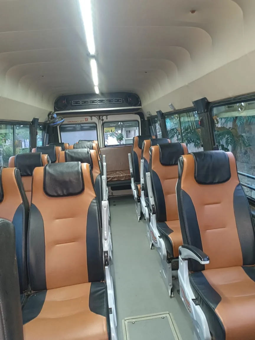 Tempo Traveller Tan Seat Interior